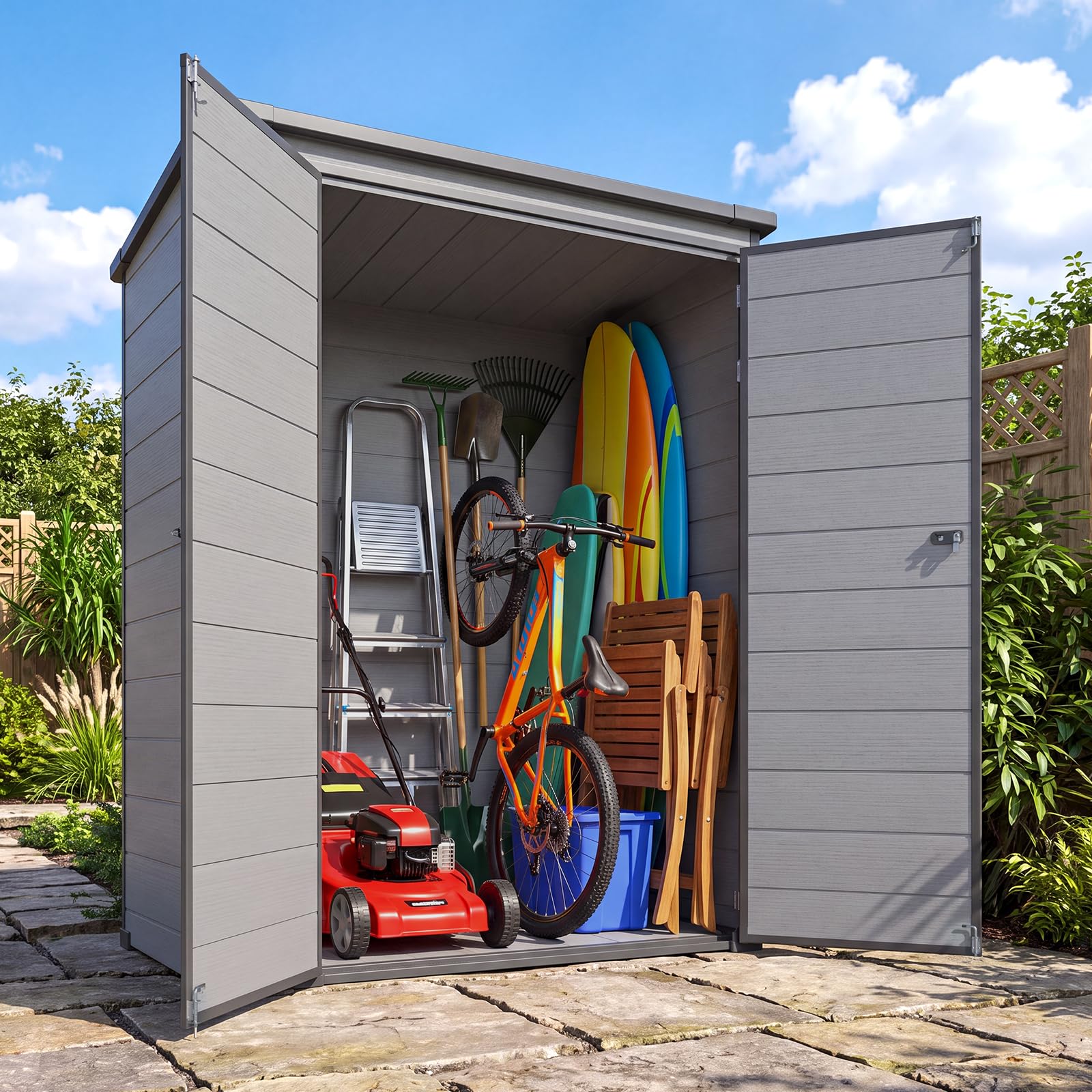 Amazon.com : U-MAX 3'x5' Resin Outdoor Storage Shed, Lean to